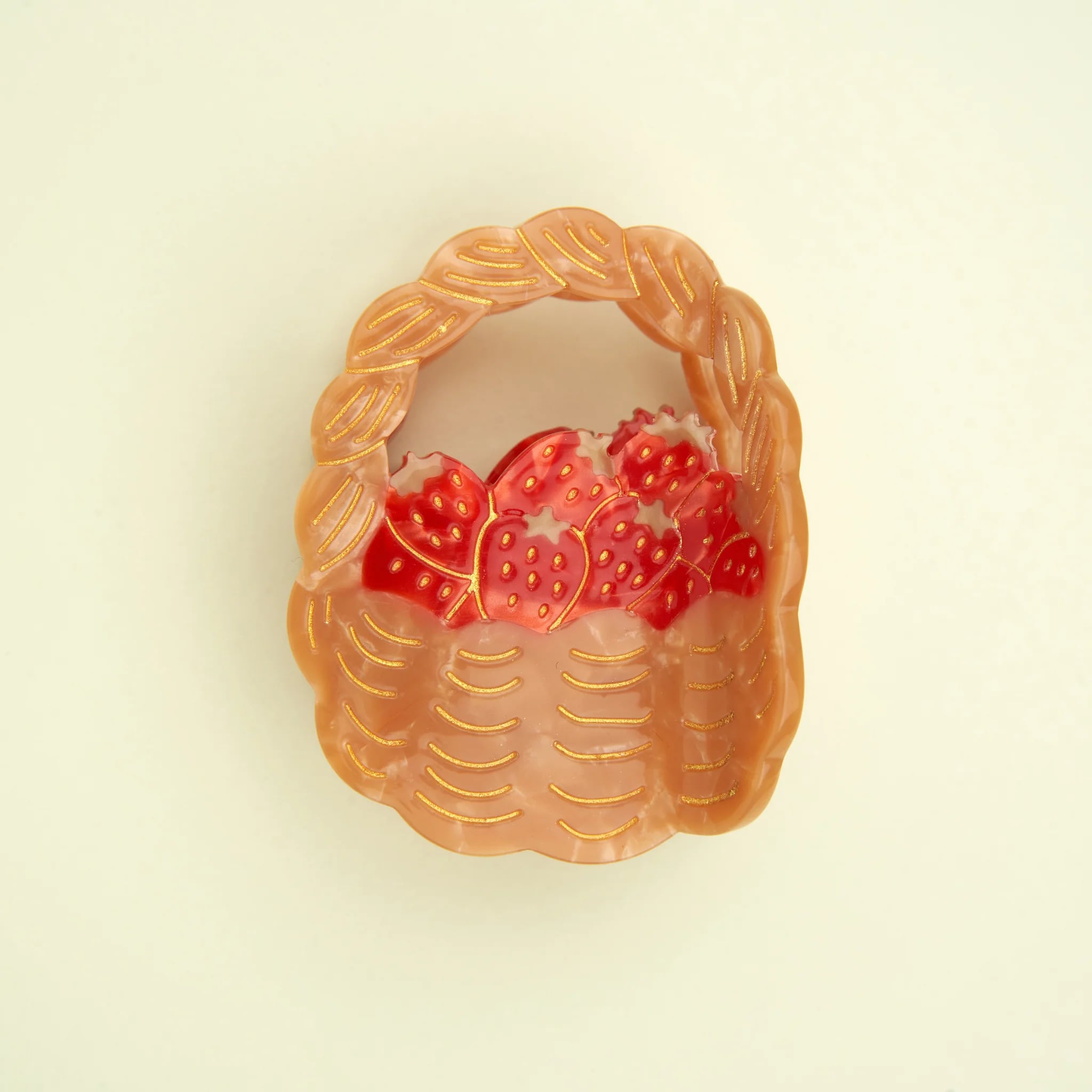 Coucou Suzette】Strawberries Basket Hair Claw -GARDEN PARTY