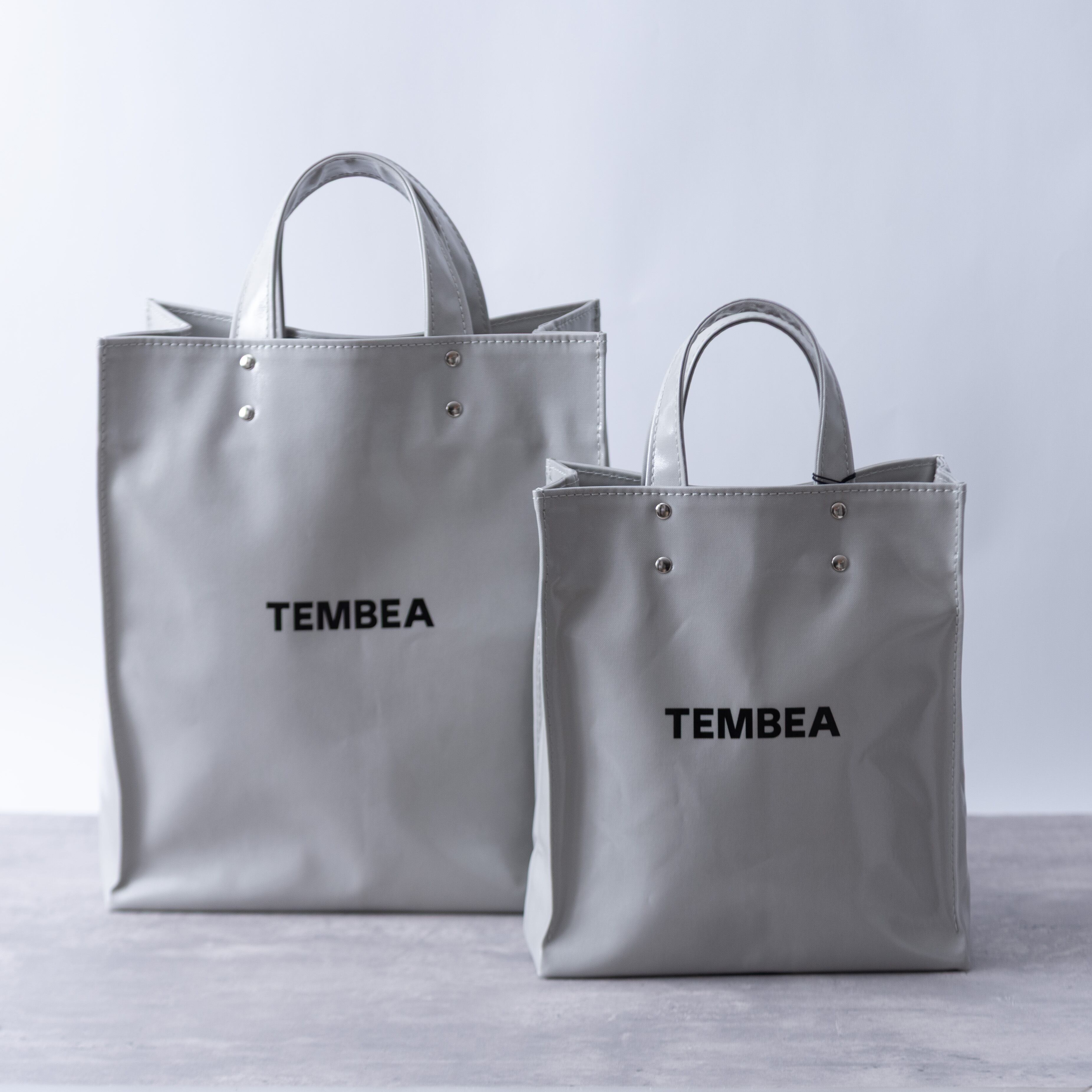 TEMBEA│PAPER TOTE MEDIUM ICE-GREY｜テンベア｜ペーパートート