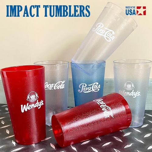 IMPACT TUMBLERS インパクトタンブラー 全15種類 プラスチックタンブラー コップ アドバダイジング アメリカンダイナー made in USA