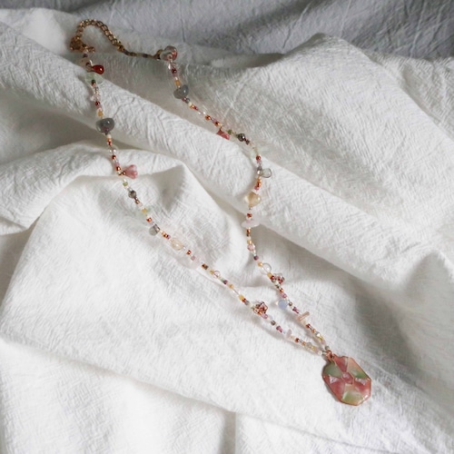 PEKI!RARIGON  Beading enamel necklace