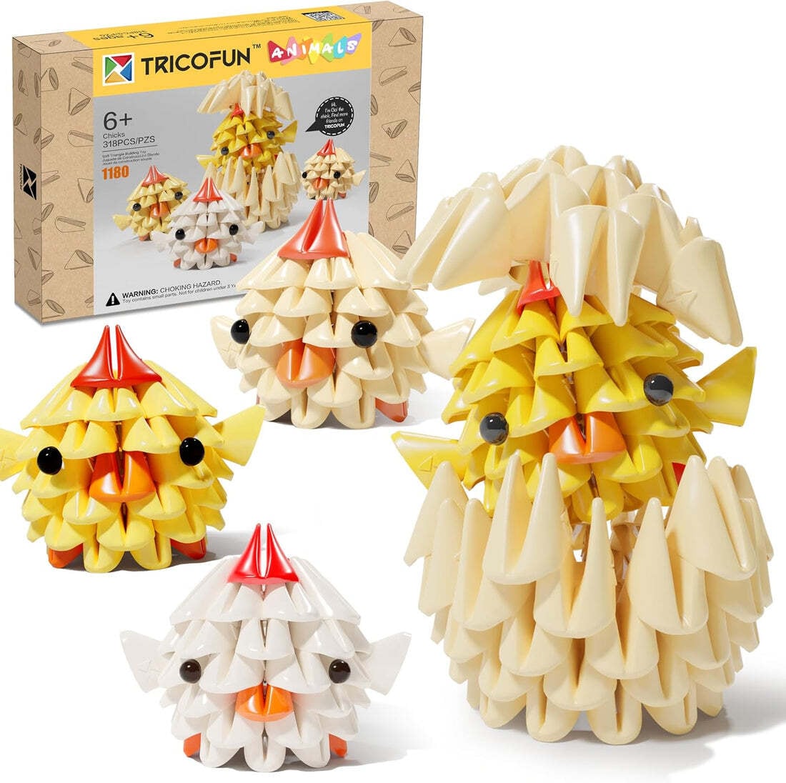 折り紙手芸から生まれたブロック玩具・トリコファン（ヒヨコ） | playkids