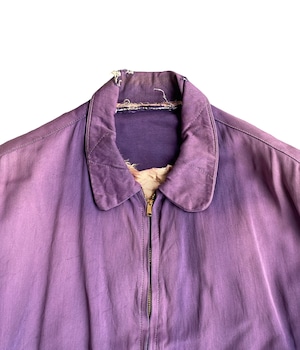 Vintage 50s gabardine jacket -Purple-