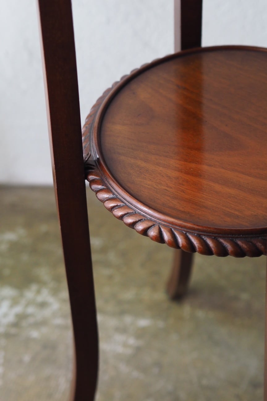 アンティークマホガニー花台-antique mahogany flower stand