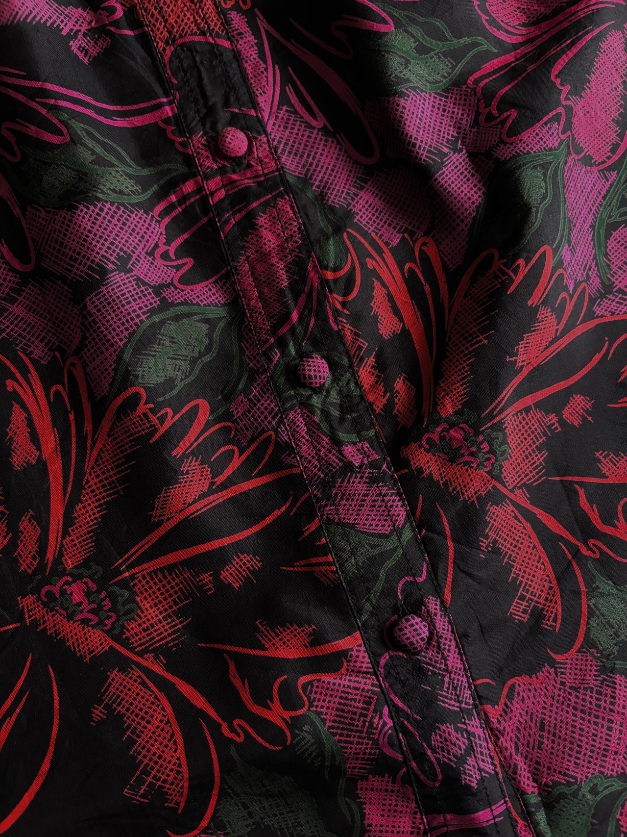 silk botanical stand collar shirt-5165-8