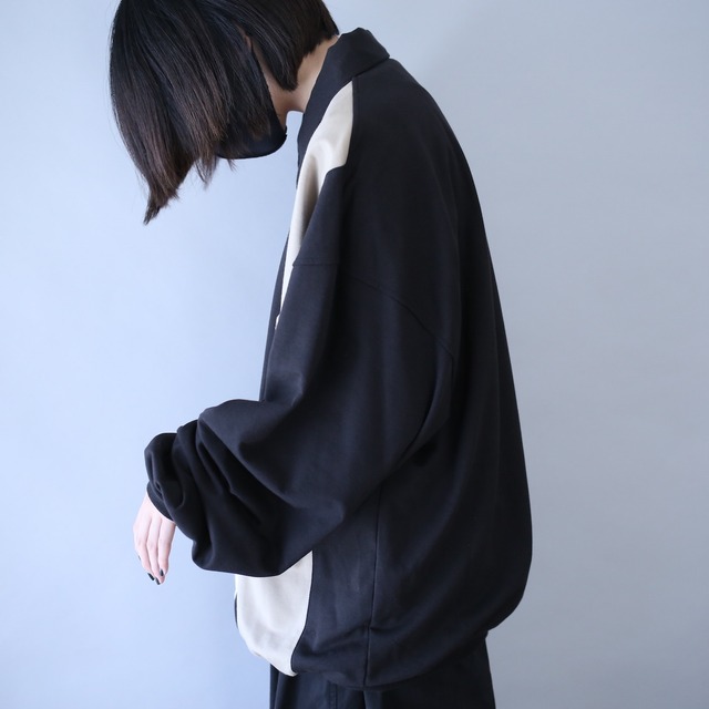 asymmetry switching design loose silhouette pullover