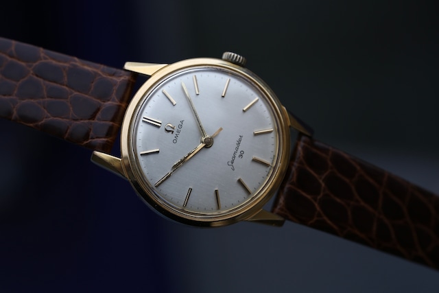 【OMEGA】 1962年製 シーマスター30 ゴールド ヘアライン文字盤 手巻き 30mmキャリバ―  OH済み  / Vintagewatch / Seamaster / Cal.286