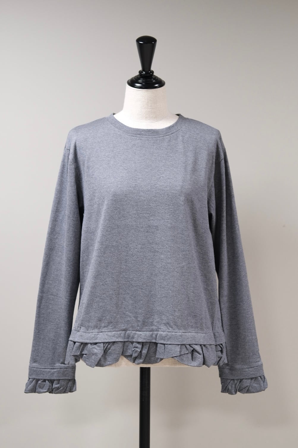 【Pillings】 cut-and-sew and frill -m gray-