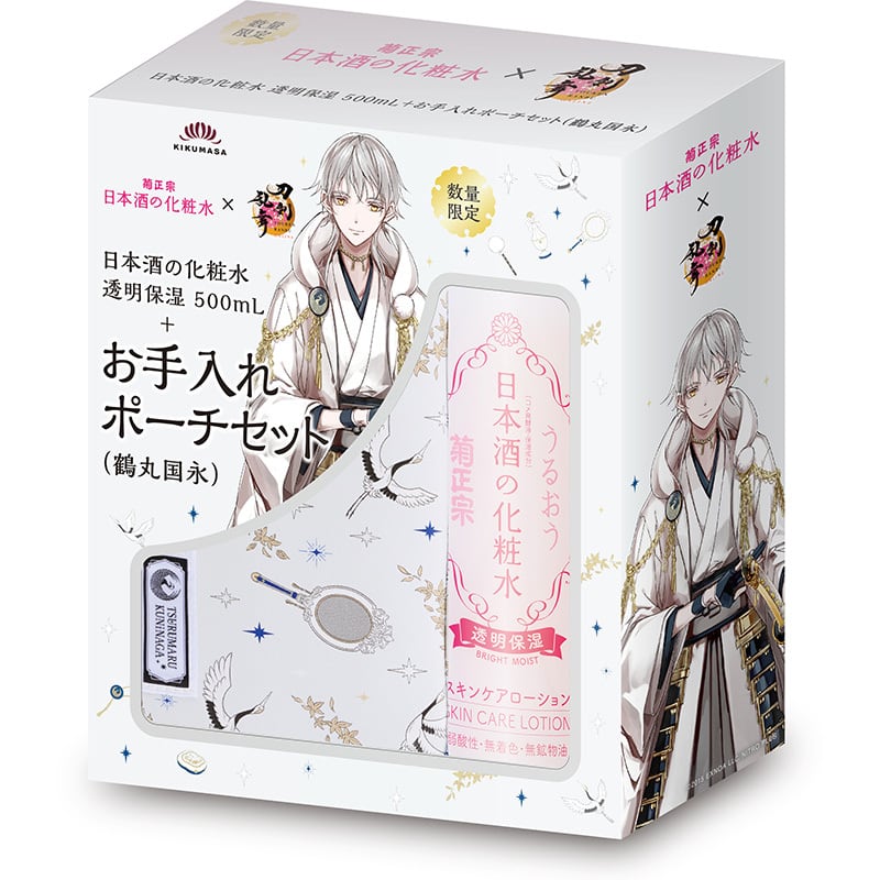 菊正宗×刀剣乱舞ONLINE 日本酒の化粧水 透明保湿 500mL+お手入れポーチ