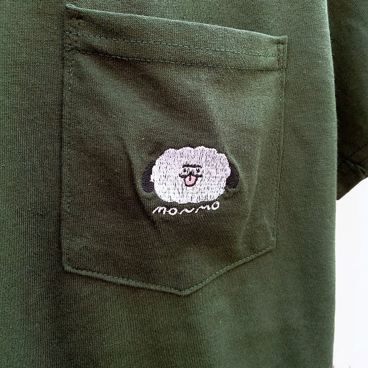 くまのまーくん＆いぬのモンモ 胸ポケ刺繍Tシャツ | EVERYDAYSUNDAY