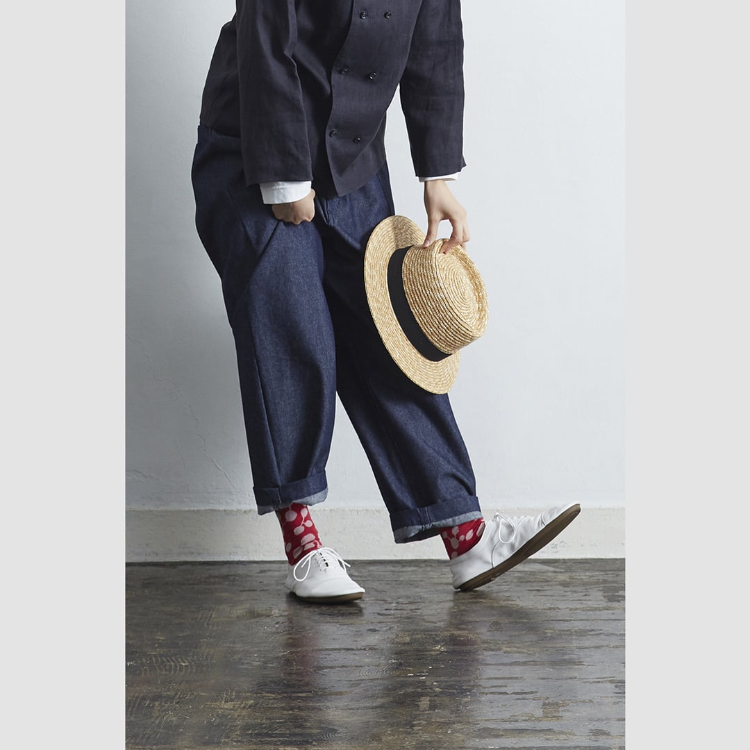 atelier naruse アトリエナルセ 綿麻 PLANET ミドルソックス