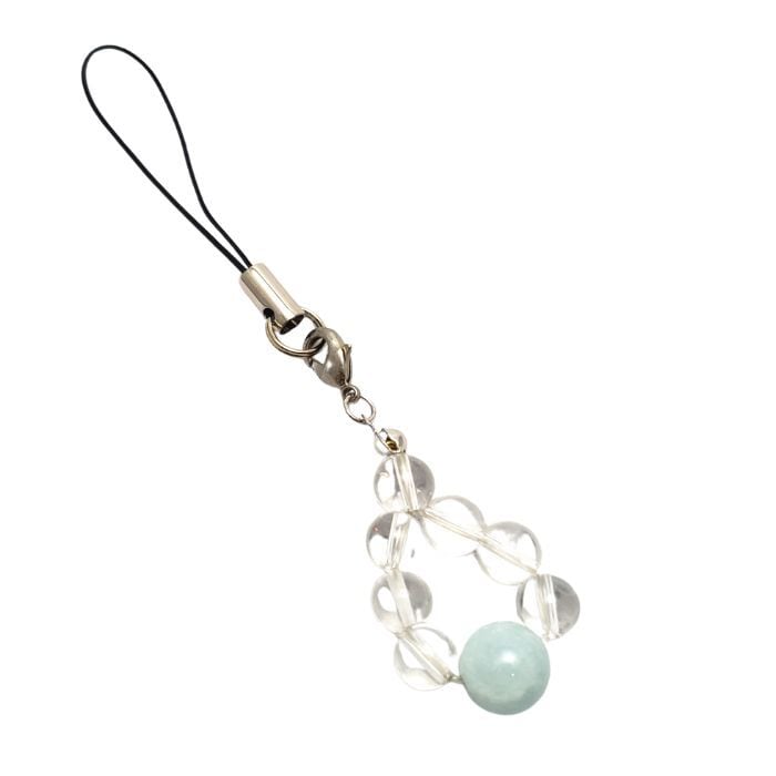 健康 長寿 翡翠 パワーストーンストラップ ひすい クリスタル ギフト ラッピング可 メール便 送料無料 誕生日プレゼント アクセサリー