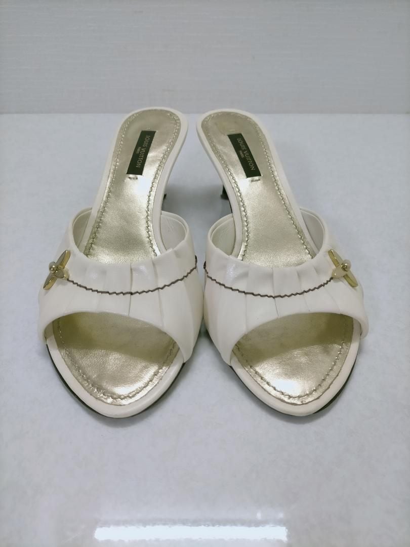 ルイヴィトン LOUIS VUITTON ミュール サンダル ピンヒール レザー