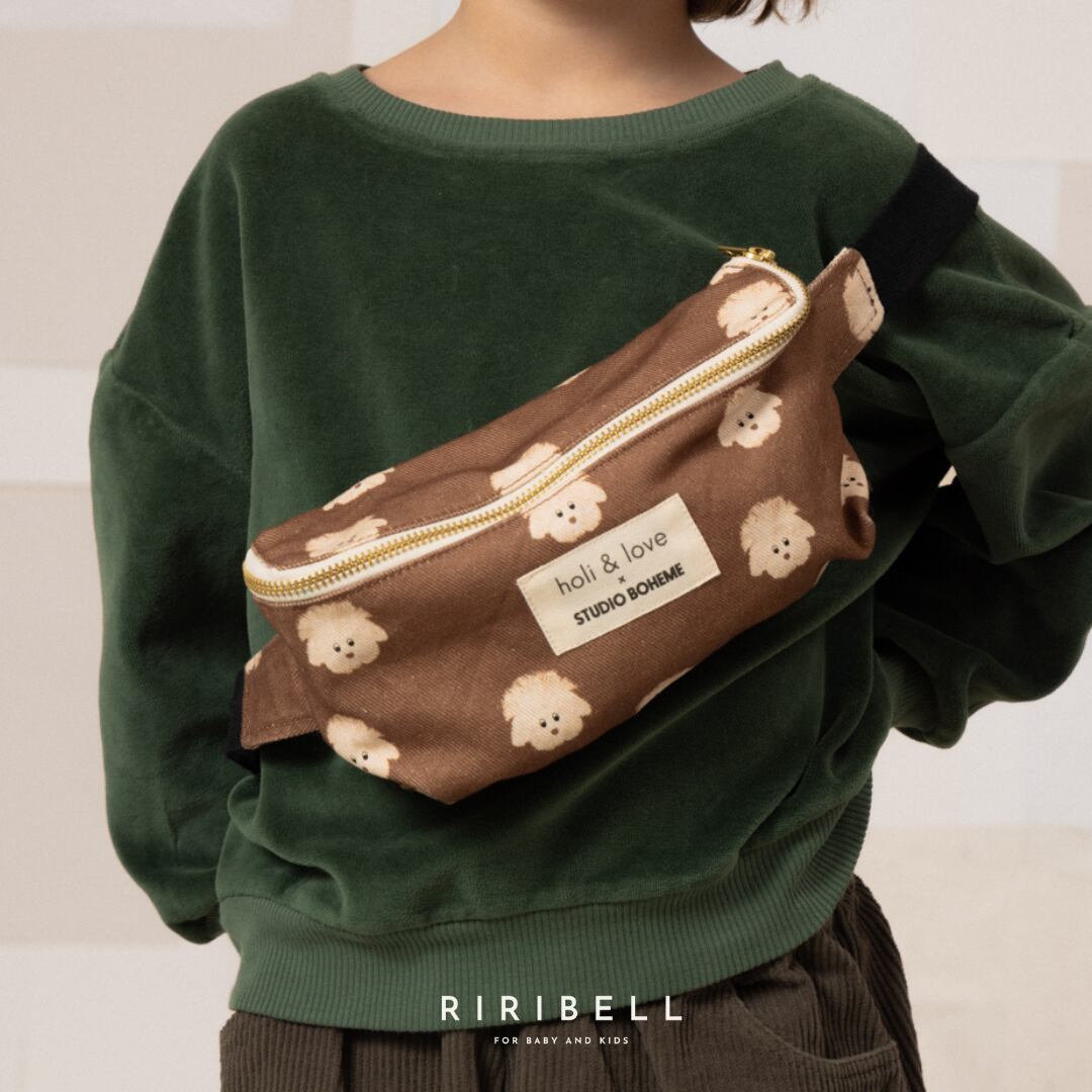 【STUDIO BOHEME】KIDS BANANA WAISTBAG - MOCHA / DOG