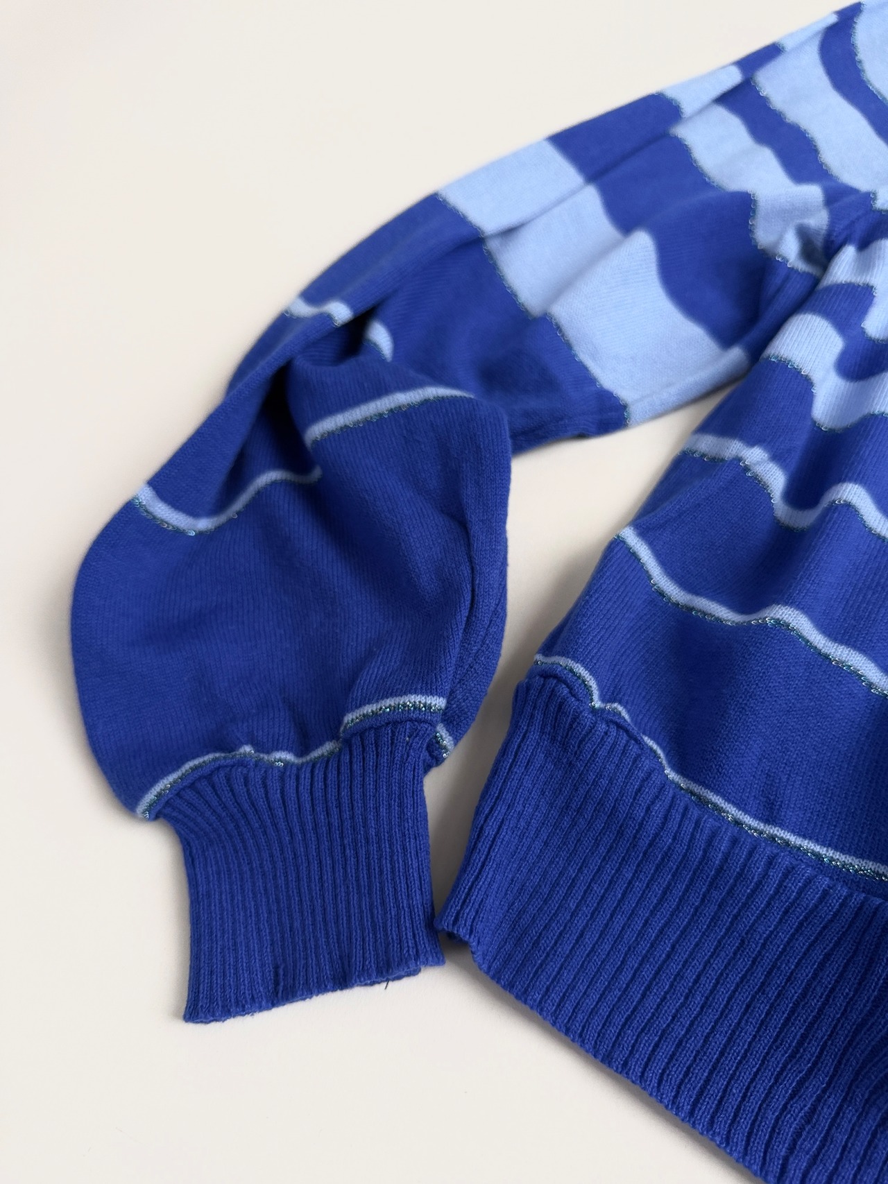 Striped glitter knit sweater - 10