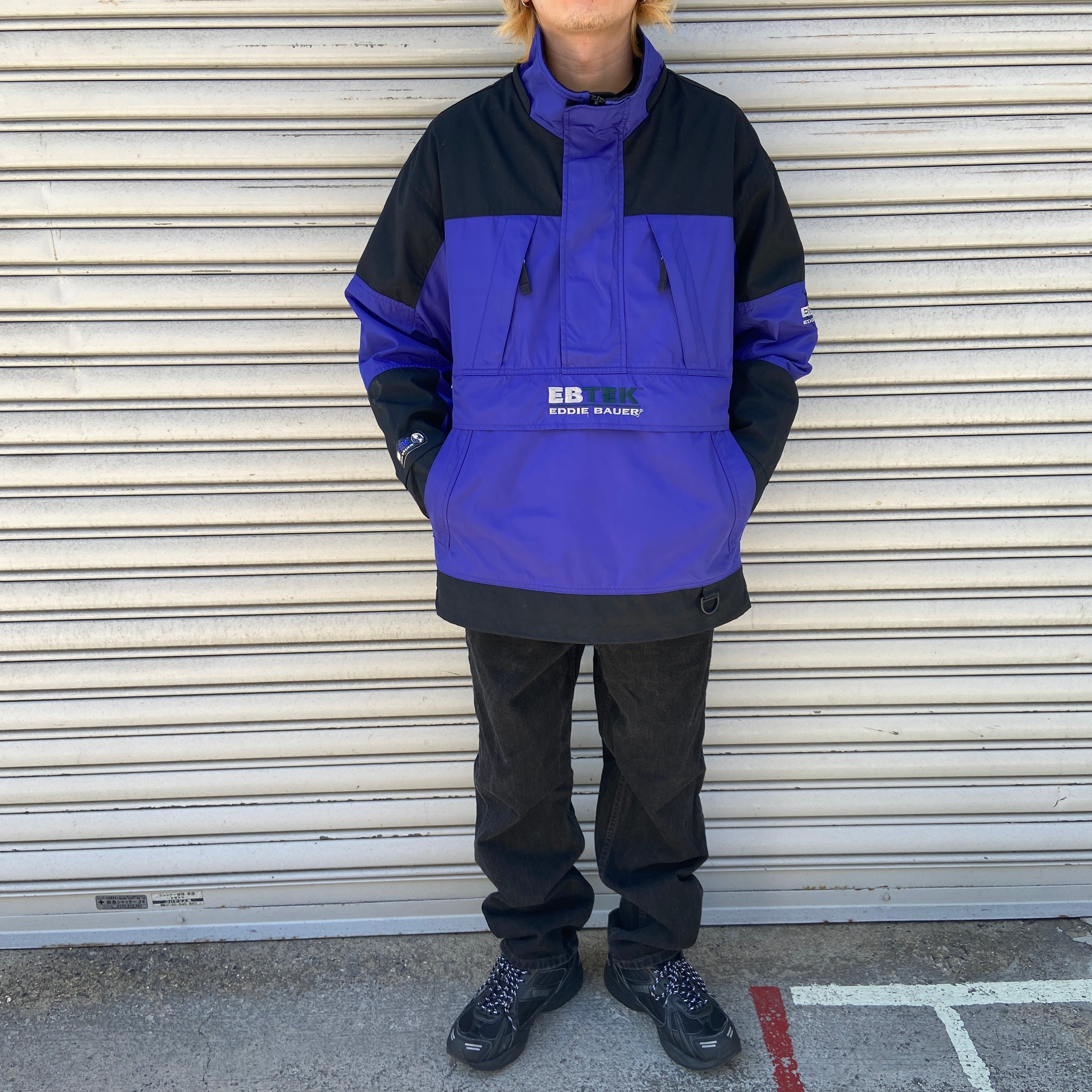 送料無料』レア90s EddieBauer EBTEK ナイロンアノラックジャケット S 