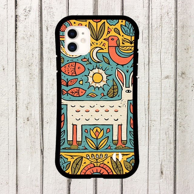 受注生産 iPhoneケース カラフル装飾のサイケフォーク｜民芸装飾 PSYF039A