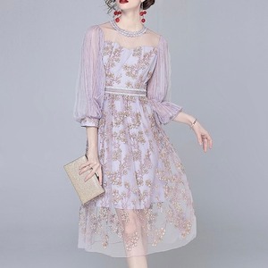 Elegant Embroidery Tulle  Dress 〖No.M07〗