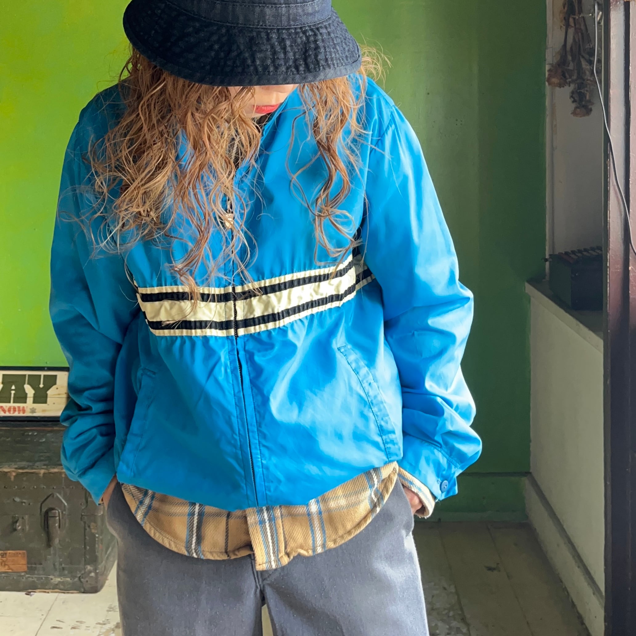 90年代 Champion カレッジ チャンピオン ナイロンプルオーバー