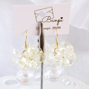 ホーリーブルーカルセドニー macrame earrings | PAY ID