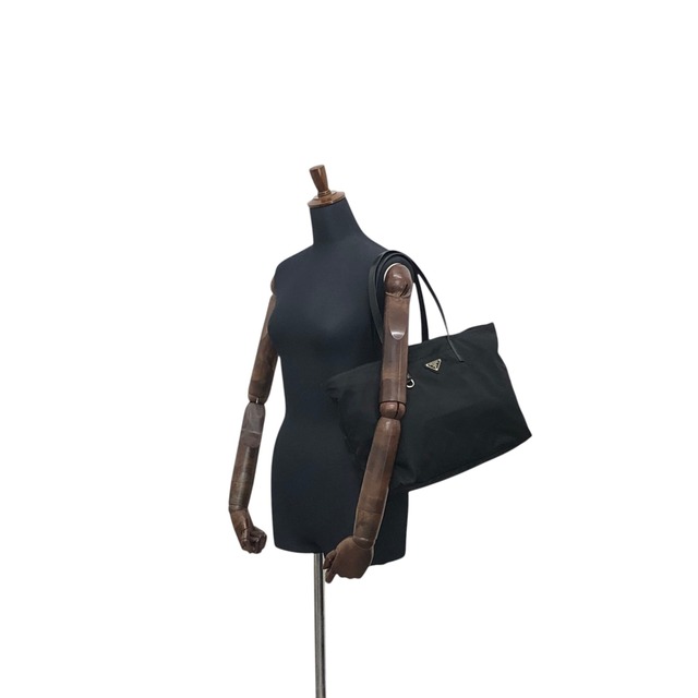 PRADA プラダ トートバッグ ブラック トライアングルロゴ ナイロン vintage ヴィンテージ オールド naaxd3