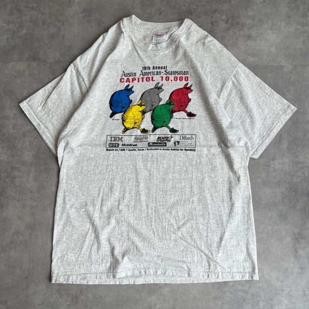 【レア】【希少品】CLARK FOAM/R.I.P ヘインズ　TEE 古着 ヘインズ アニマル Tシャツ プリント 古着 90s XL グレー 13961