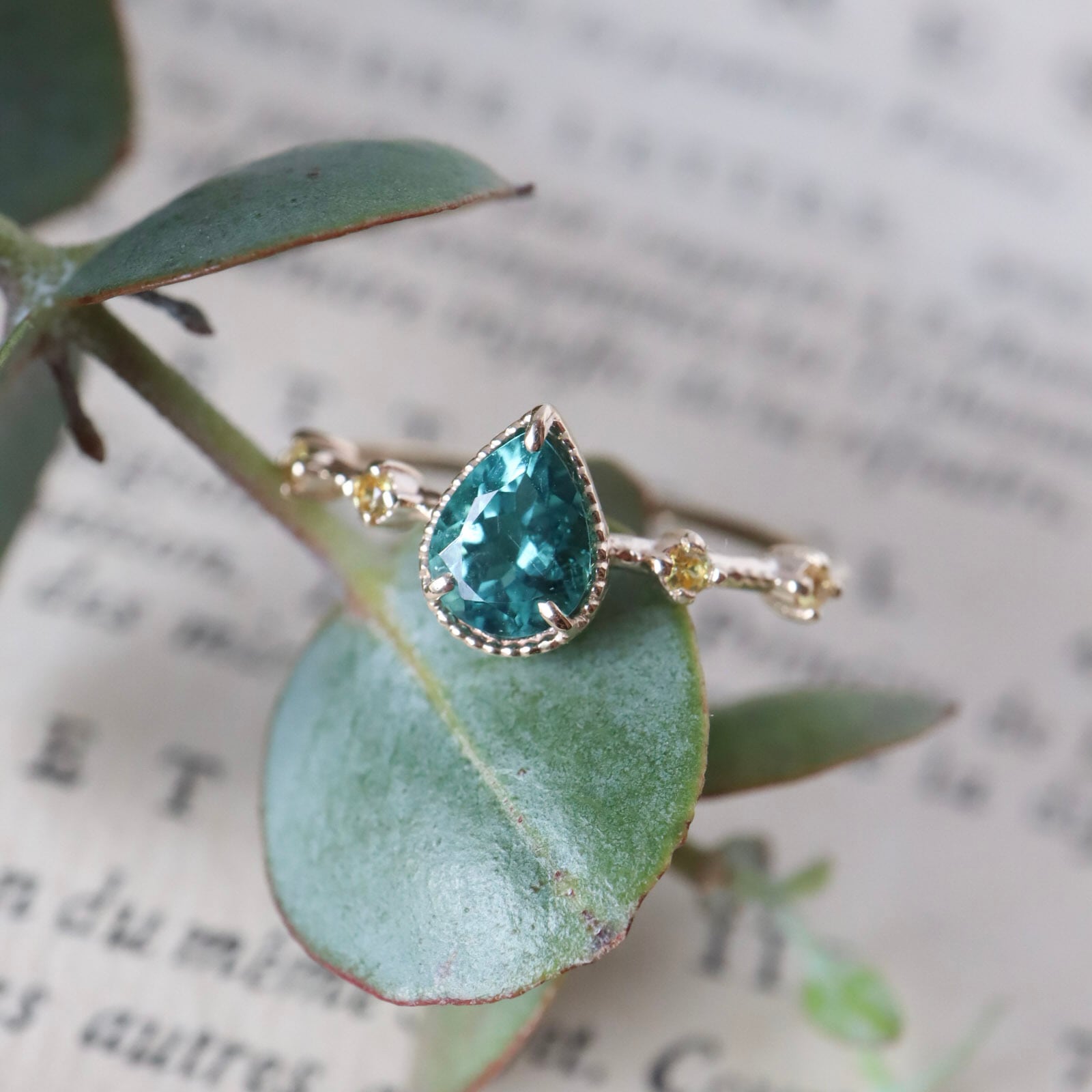アメトリン 香水瓶モチーフピアス 【受注製作】 | DoubleMoon jewelry