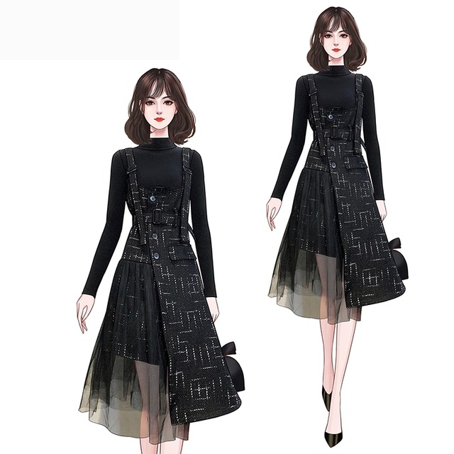 ワンピース 長袖 秋冬 カジュアル aライン シャツ付き aライン Aライン フレア ニット ワンピ 膝下 ミモレ ミモレ丈 7分丈 ミディアム丈 ミドル丈 レギュラー丈 袖コンシャス クルーネック フレア セミフレア Aライン ドッキング 黒 ブラック 大人カラー モノトーン S M L XL 2XL 小さいサイズ 大きいサイズ 大きい 大きめ ビッグサイズ ゆったり ゆる かわいい 大人可愛い きれいめ シンプル カジュアル 大人 上品 おしゃれ ナチュラル かっこいい レトロ リラックス