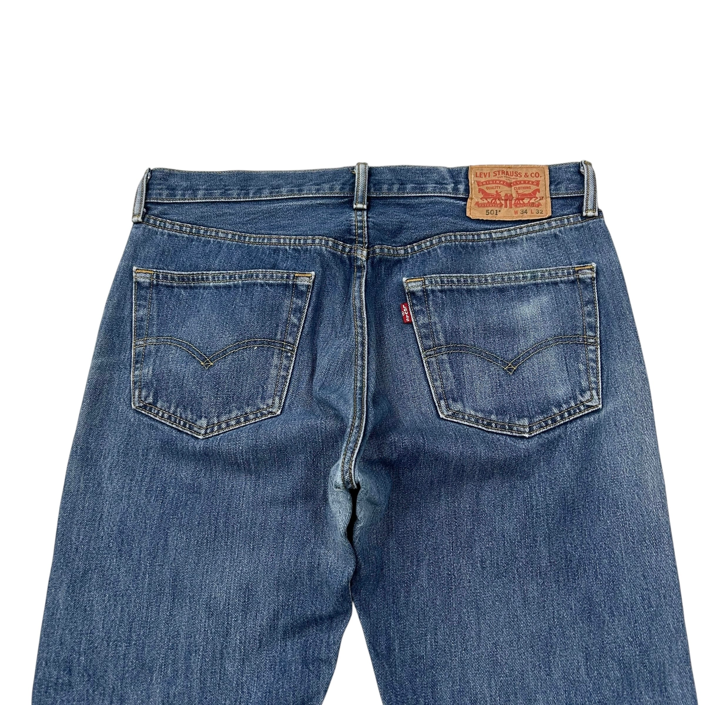 00s メキシコ製 Levi's/リーバイス 501 デニムパンツ W34インチ ブルー