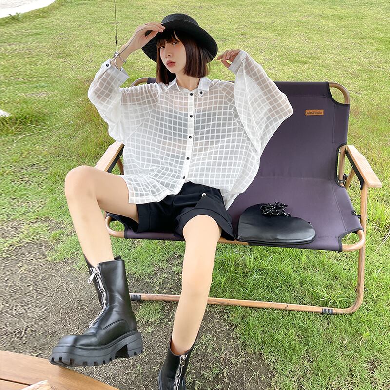 ホワイトシャツ レディースサマー薄手ルーズトップス 夏物 ラブタオタオダレンハウス98305690069