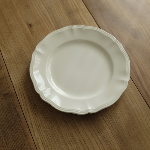 Sarrguemines サルグミンヌ 花リム 平皿プレート(B)