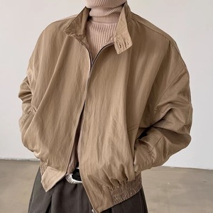 Old Money Vintage Stand Collar Jacket – Unisex Short Structured Outerwear (FD064)