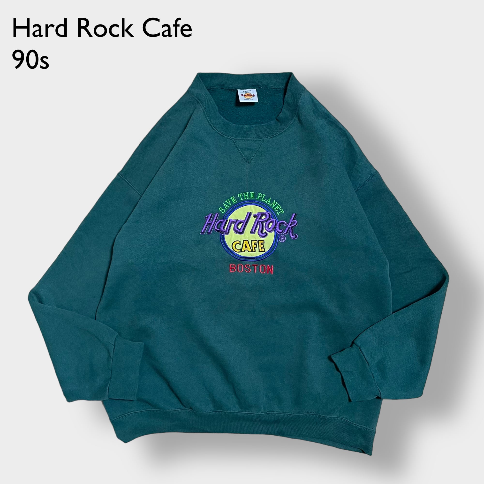 Hard Rock Cafe 90s ハードロックカフェ 刺繍ロゴ トレーナー