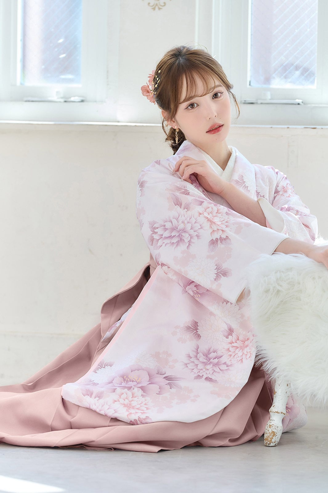 袴4点SET春のはんなり花乙女（くすみピンク）11MPK | ANDESIR