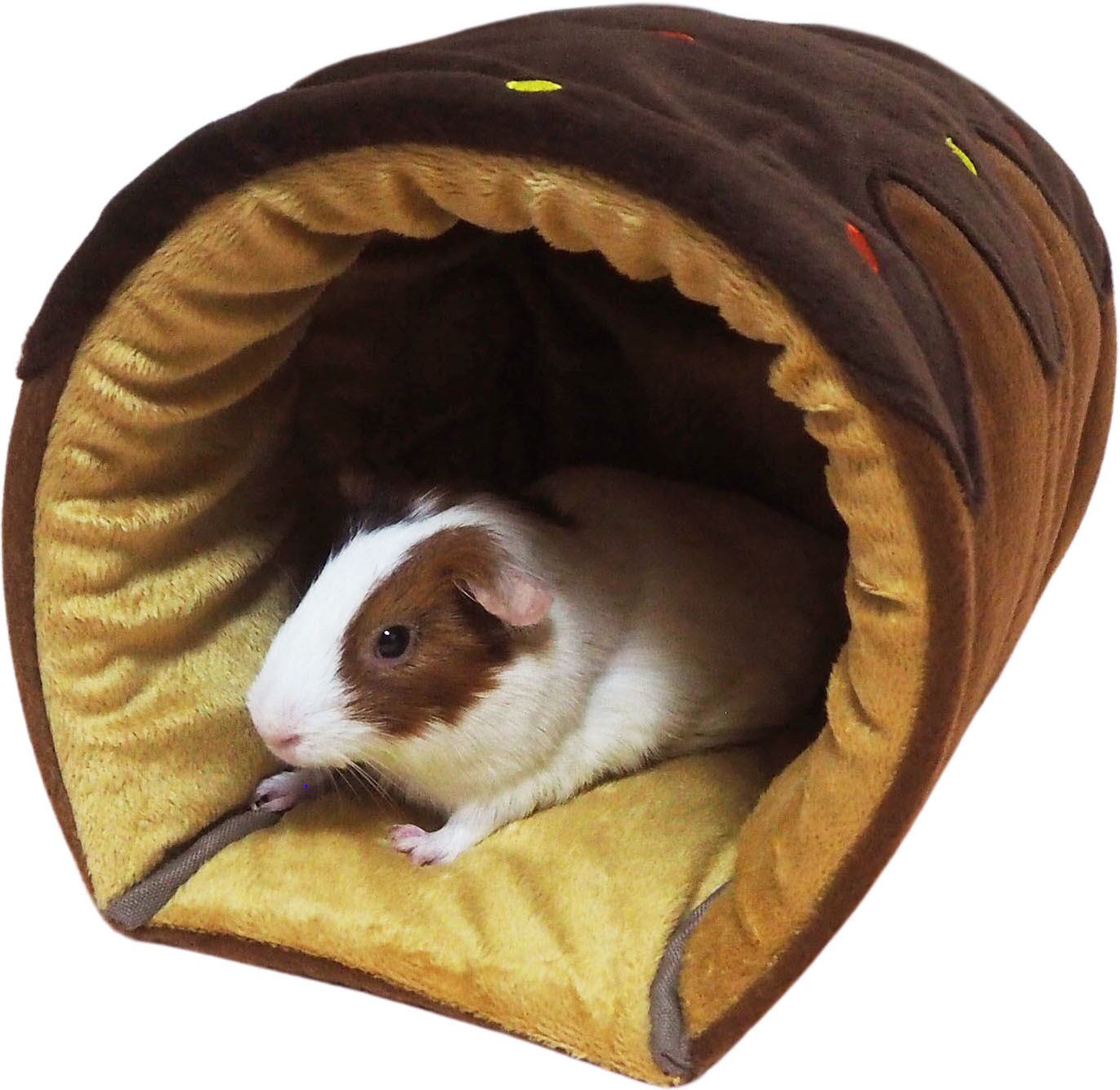 【小動物用品】ロールケーキのおうち 　ピンク/ブラウン
