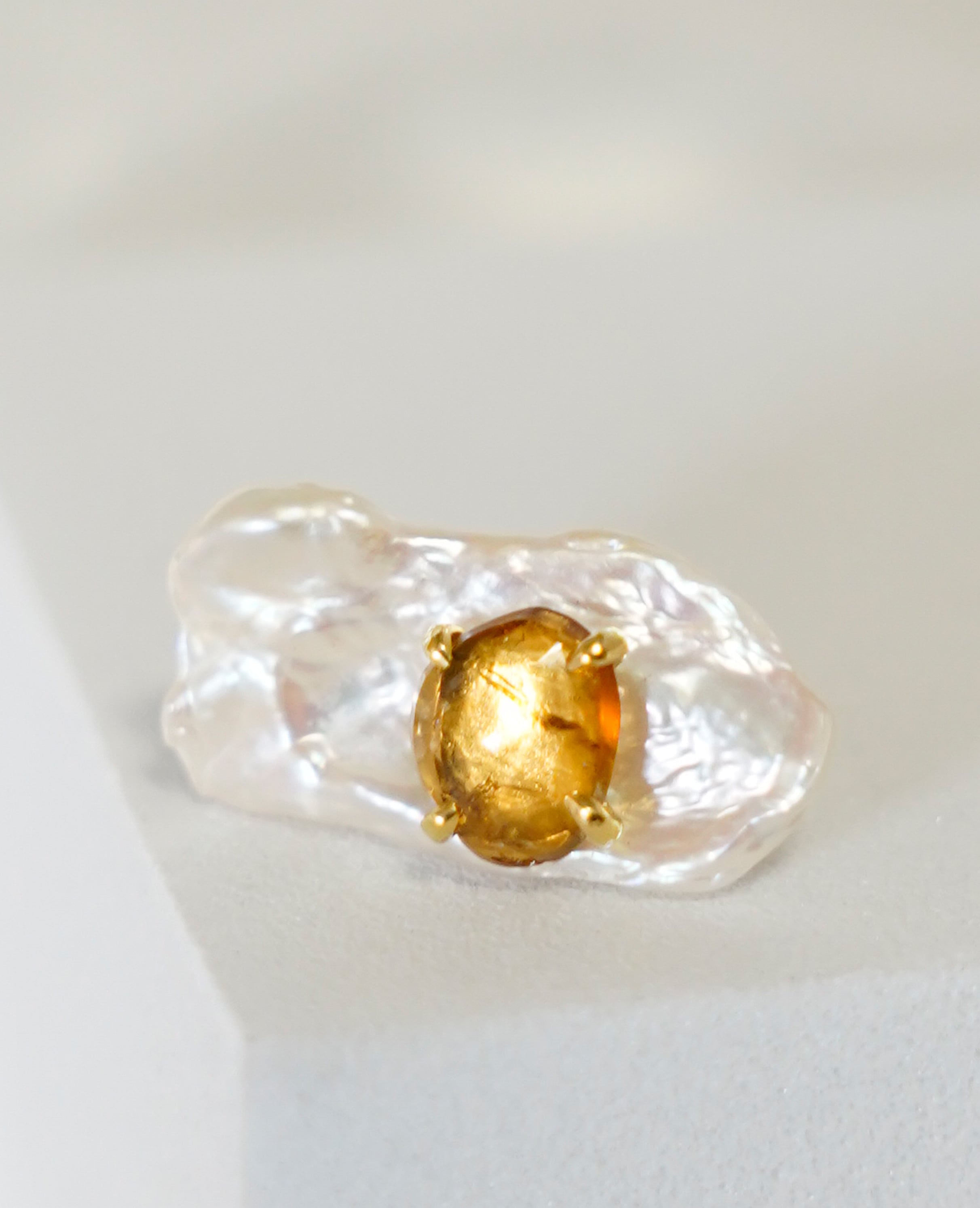 (SV)Thalatta pierced(Orange Tourmaline)