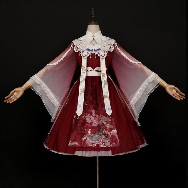中華ロリィタ 漢服 セットアップ ケープ ジャンパースカート イベント 撮影会衣装