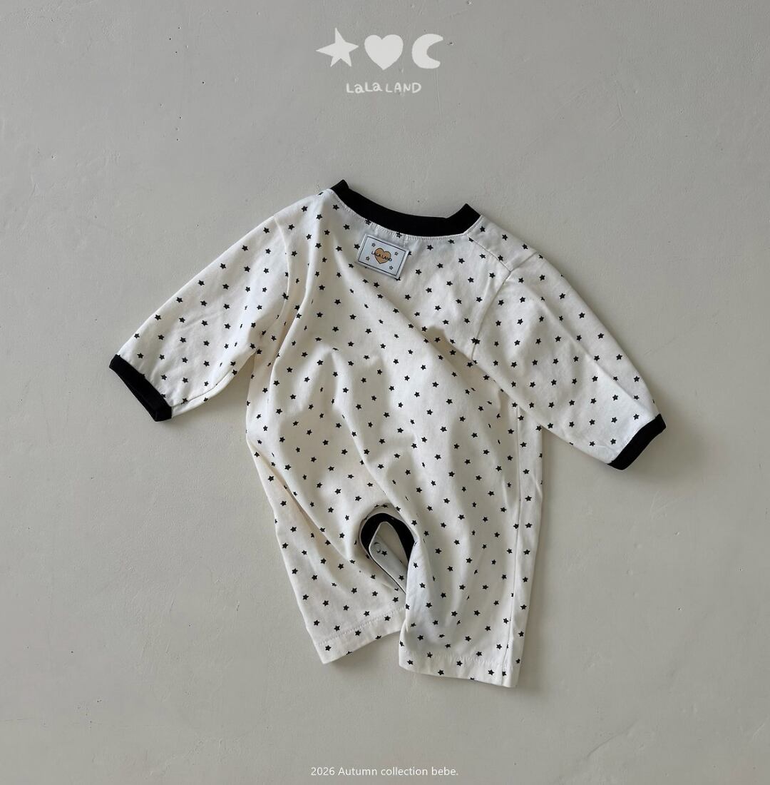 送料無料【予約】/  babyミックススターロンパース /lalaland