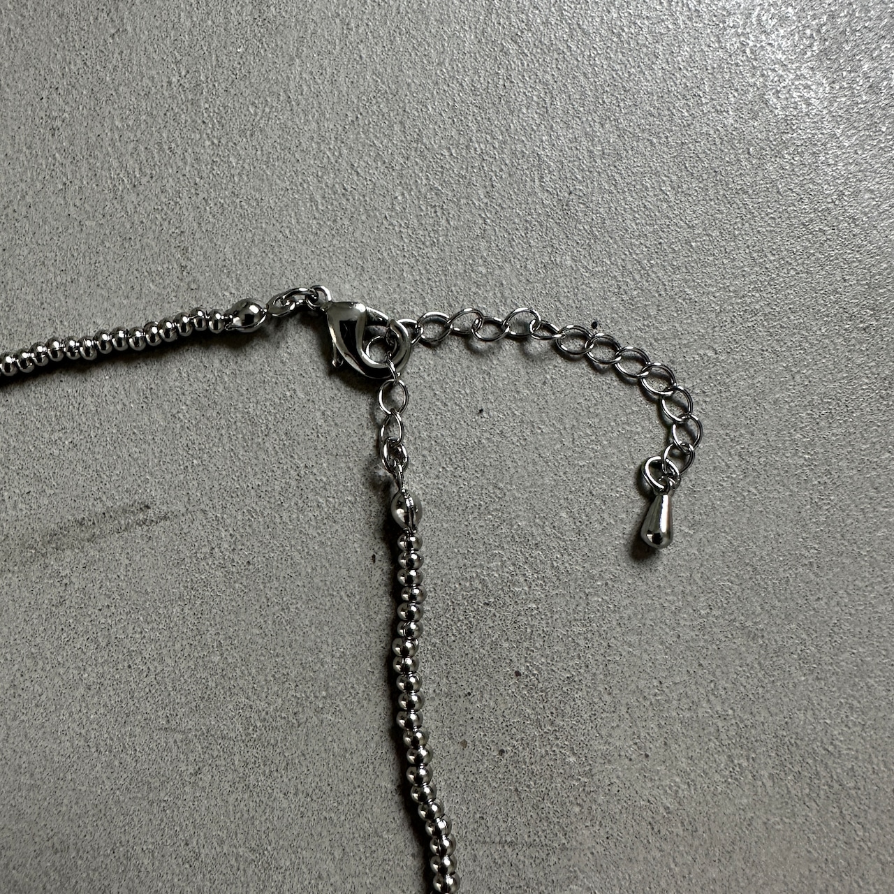 metal ballchain necklace/silver