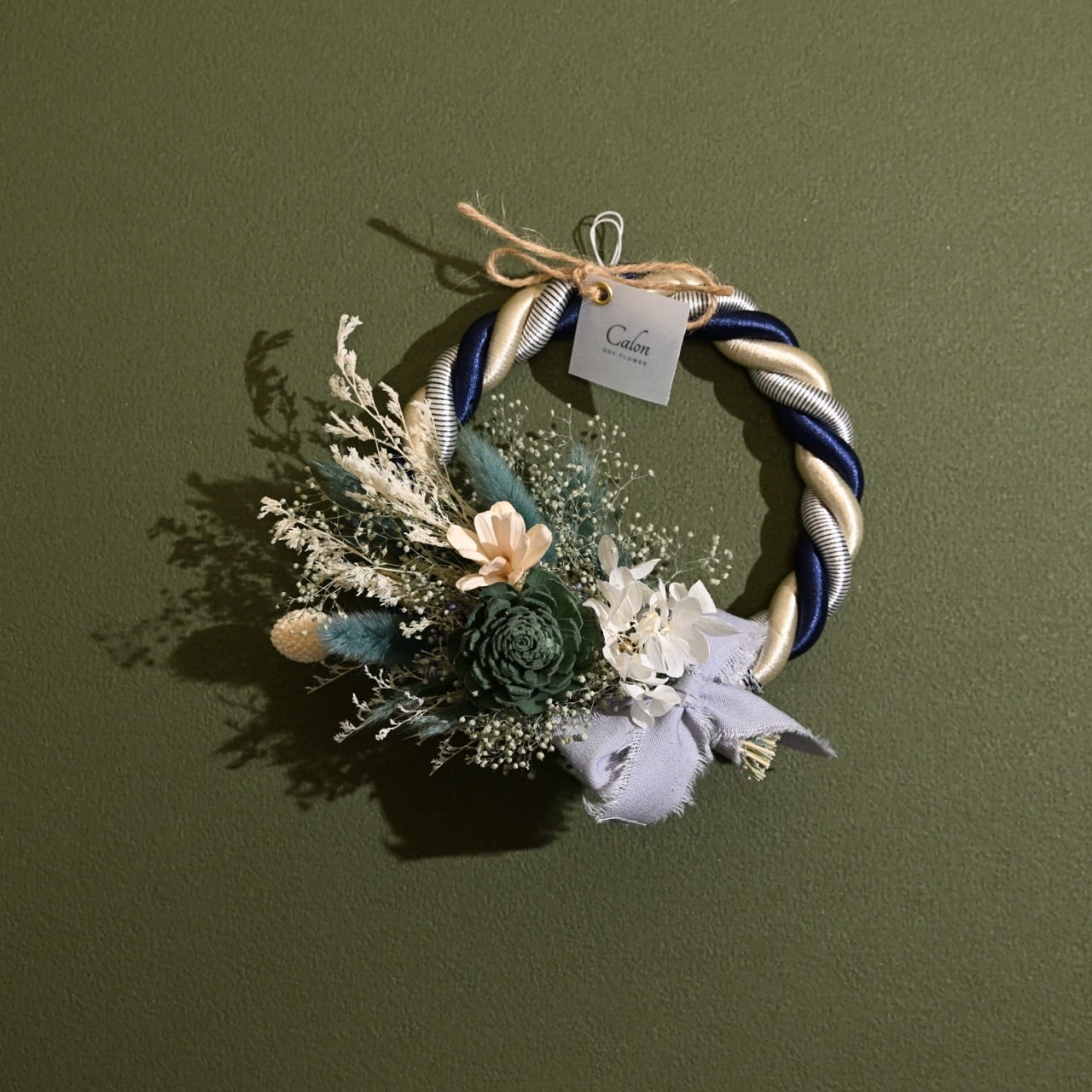 しめ縄リース【ターコイズ】SW-15 ≪限定1点≫