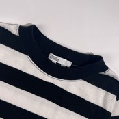 DOUBLE STANDARD CLOTHING ダブルスタンダードクロージング ボーダー 長袖 カットソー サイズ 36 /ブラック×ホワイト系 レディース