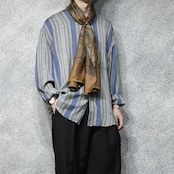 paisley pattern silk scarf brown