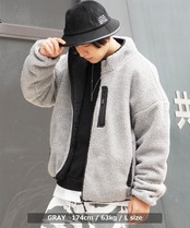 ＼SALE／◆シープボアリバーシブルビッグジャケット◆sa-53462