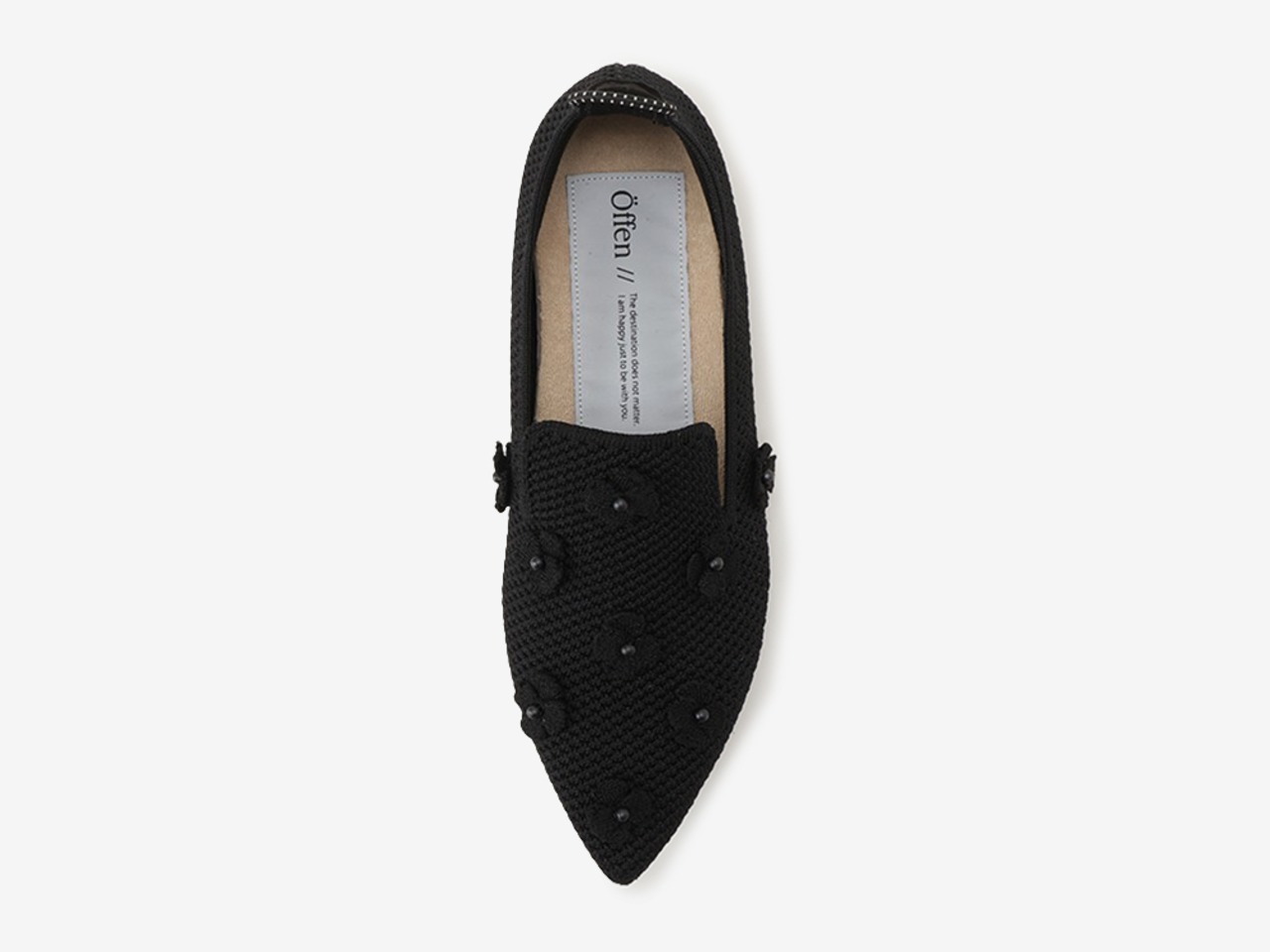 pointed-PEARL FLOWER / BLACK