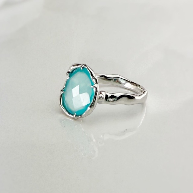 Passage / Sea Blue Chalcedony Ring