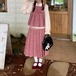 【2点セット】ツイードプリーツリボンベスト+Aラインプリーツスカート ・79166
