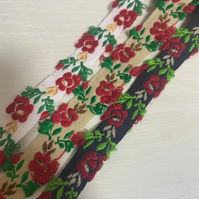 20mm刺繍3色セット【Rose】