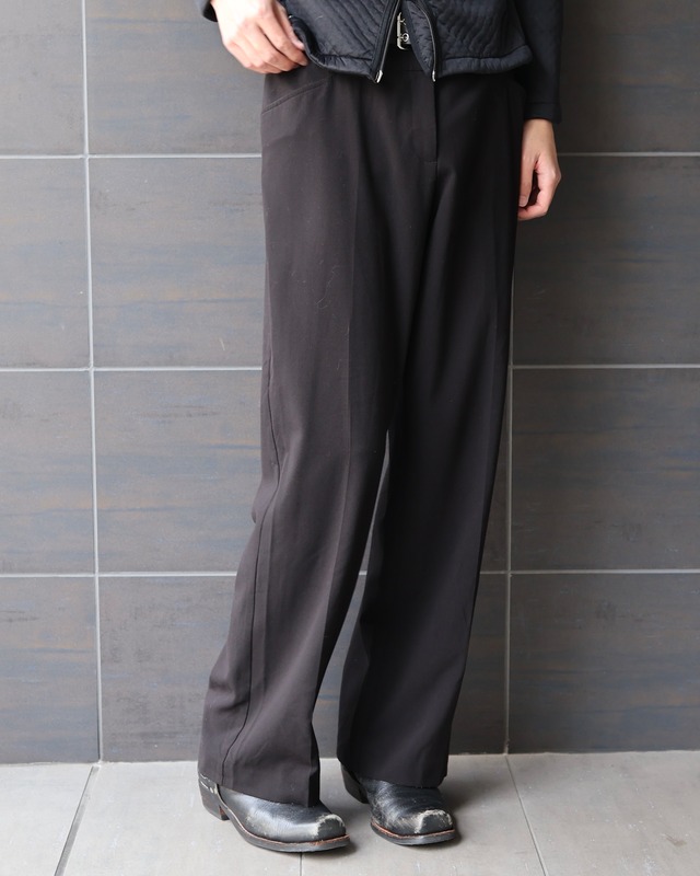 Center press straight slacks