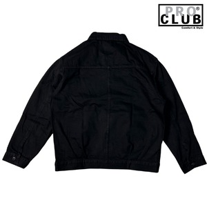PRO CLUB Heavyweight Twill Trucker Jacket Black