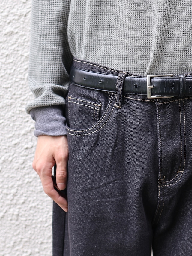 wide straight denim pants