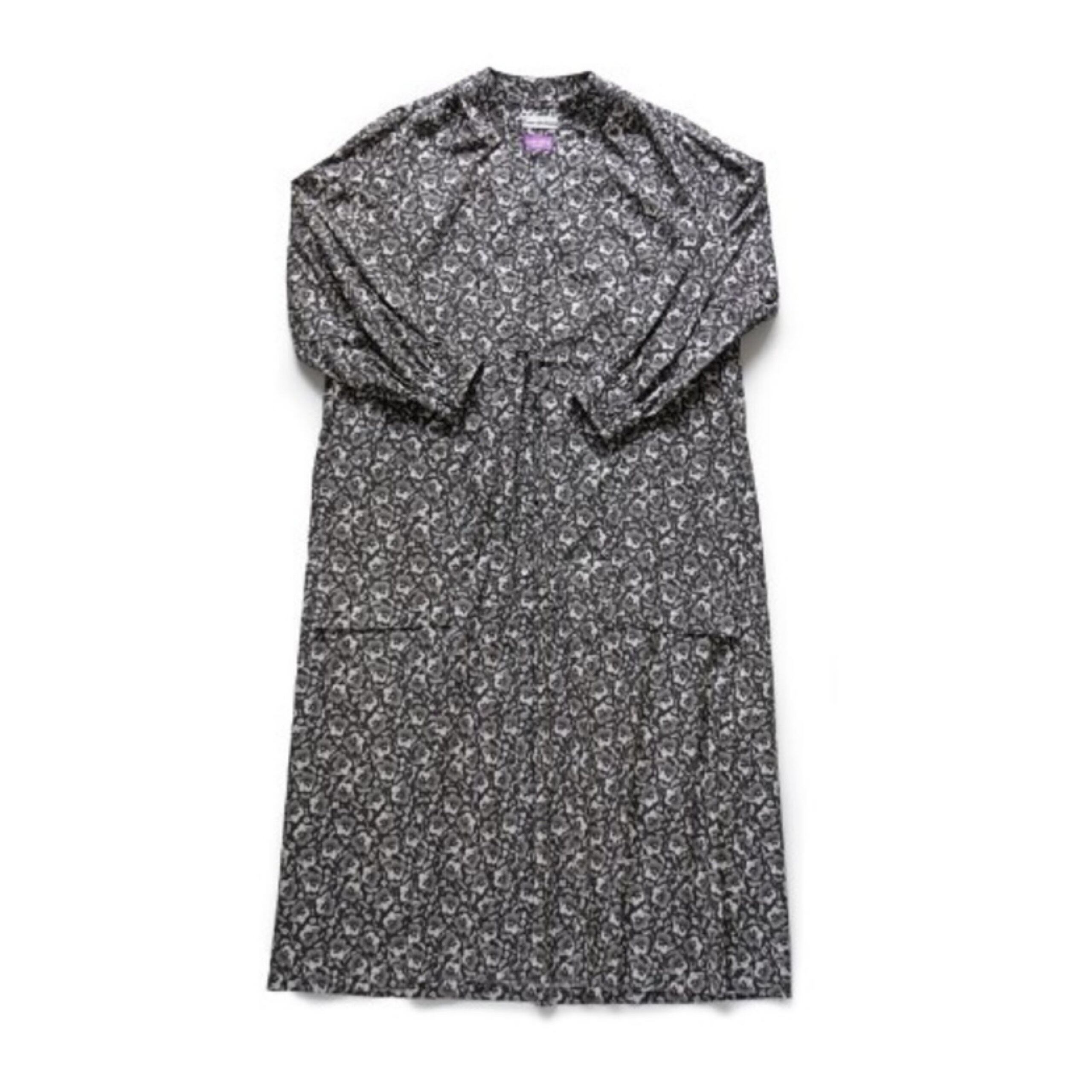 parkes／日本製ウェルベック リバティ タナローンノーカラーシャツワンピース 再入荷予定なし】Parkes リバティ バンドカラーシャツワンピース